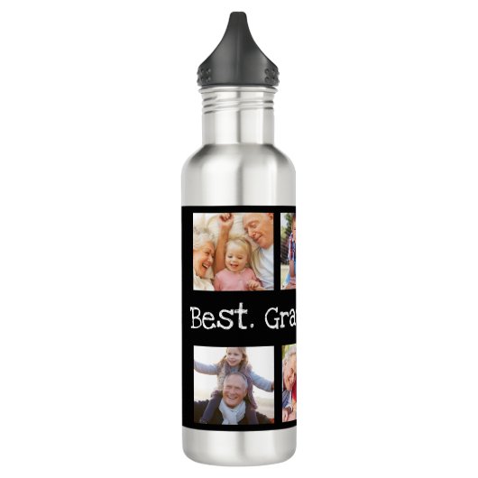 Best Grandad Ever 6 Photo Collage Black and White Waterfles (Links)