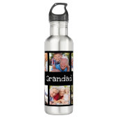 Best Grandad Ever 6 Photo Collage Black and White Waterfles (Voorkant)