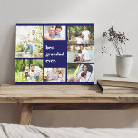 Best Grandad Ever 7 Photo Collage Navy Blue Canvas Afdruk<br><div class="desc">Creëer je eigen fotocollage op een blauw marinescanvas voor de Beste Grandad Ever. De sjabloon is klaar voor gebruik om 7 van uw favoriete foto's toe te voegen en u kunt desgewenst ook "grandad" bewerken. (bv. opa, papa, vader, oom, broer enz.). Voeg uw foto's toe, die met de wijzers van...</div>