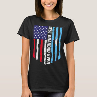 Best Grandad Ever American Somalia Flag Graphic Fa T-shirt