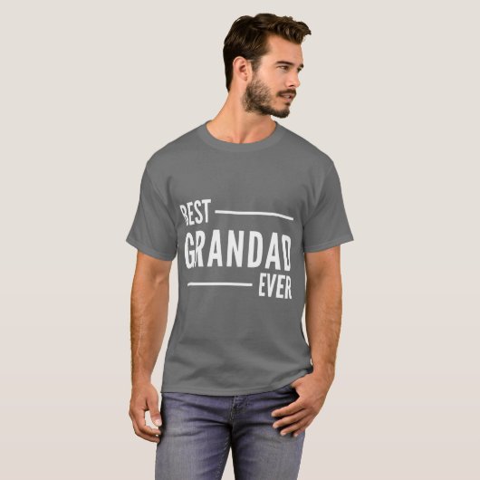 Best Grandad Ever gift T-shirt (Voorkant volledig)