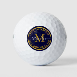 Best Grandad Ever Sailboat Monogram Name Navy Blue Golfballen