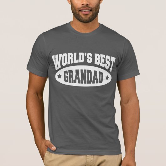 Best GranDad T-Shirt ter wereld - zwart of donker (Voorkant)