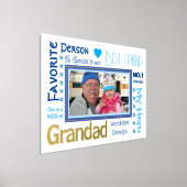 Best Grandad Typography Photo Folie Afdrukken (Laagn)