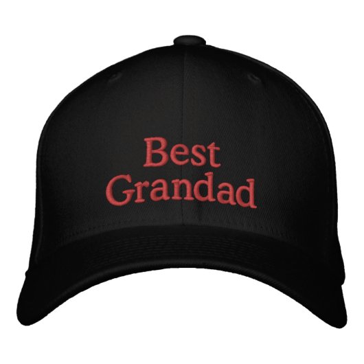 Best Grandad's Embroidered Hat Geborduurde Pet (Voorkant)