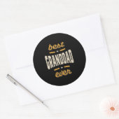 Best Granddad Ever Gift Vaderdag Ronde Sticker (Envelop)
