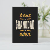 Best Granddad Ever Gift Vaderdag RSVP Kaartje (Staand voorkant)