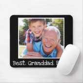 Best Granddad Ever Photo Persoonlijk zwart Muismat (Met muis)