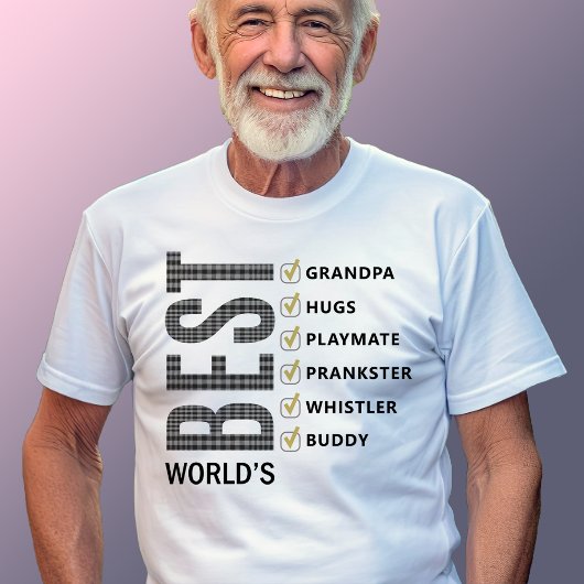 Best Grandfather Checklist ter wereld T-shirt