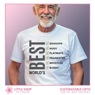 Best Grandfather Checklist ter wereld T-shirt