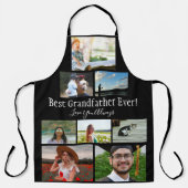 Best Grandfather Ever 8 Photo Collage White Script Schort (Voorkant)