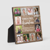 Best Grandma 12 Photo Collage Grandchildren Fotoplaat (Voorkant)