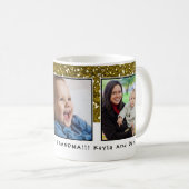 Best Grandma 3 Photo Collage Kerstmis ter wereld  Koffiemok (Voorkant rechts)
