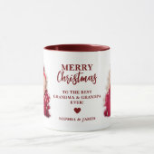 Best Grandma and Grandpa Ever Red Kerstmis Mok (Midden)