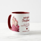 Best Grandma and Grandpa Ever Red Kerstmis Mok (Voorkant links)