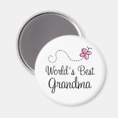 Best Grandma Butterfly Gift Magneet (Voorkant / Achterkant)