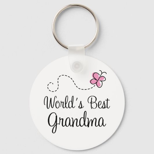 Best Grandma Butterfly Gift Sleutelhanger (Voorkant)