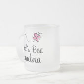 Best Grandma Butterfly Gift ter wereld Matglas Koffiemok (Voorkant links)
