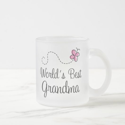 Best Grandma Butterfly Gift ter wereld Matglas Koffiemok (Rechts)