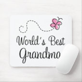Best Grandma Butterfly Gift ter wereld Muismat (Met muis)