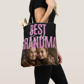 Best Grandma Custom Photo Gift ter wereld Tote Bag (Dichtbij)