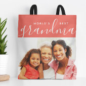 Best Grandma Custom Photo Gift ter wereld Tote Bag