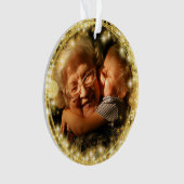 Best Grandma Custom Photo Golden Cirkel Ornament (voorkant)