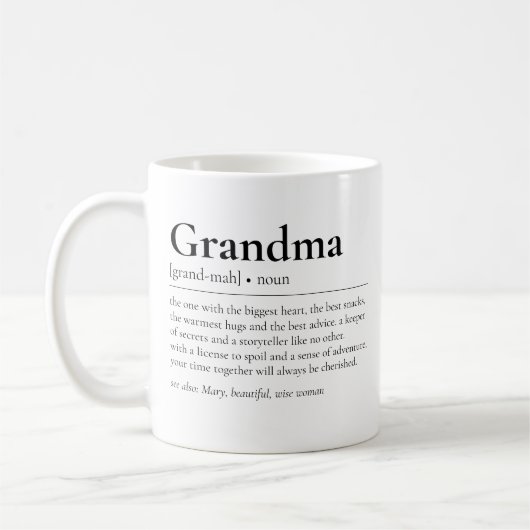Best Grandma Definition Modern Grandmoeder Koffiemok (Links)