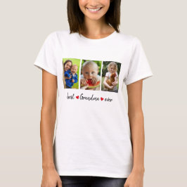 Best Grandma Ever 3 Foto aangepast T-shirt