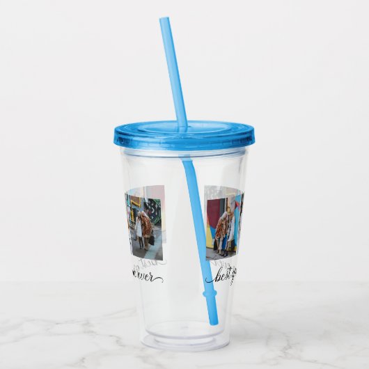 Best Grandma Ever 3 Photo Collage Acryl Drinkbeker (Links)