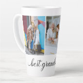 Best Grandma Ever 3 Photo Collage Latte Mok (Linkerhoek)
