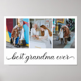 Best Grandma Ever 3 Photo Collage Poster
