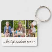 Best Grandma Ever 3 Photo Collage Sleutelhanger (Voorkant)