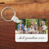 Best Grandma Ever 3 Photo Collage Sleutelhanger (Achterkant)