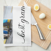 Best Grandma Ever 3 Photo Collage Theedoek (Quarter Fold)