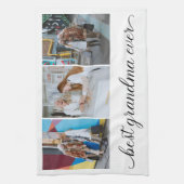 Best Grandma Ever 3 Photo Collage Theedoek (Verticaal)