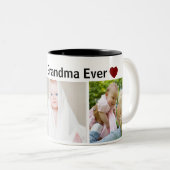 Best Grandma Ever 3Photo Collage Custom Tweekleurige Koffiemok (Voorkant rechts)