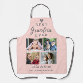 Best Grandma Ever 4 Photo Collage Gray Pink Schort (Voorkant)