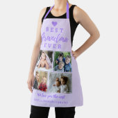 Best Grandma Ever 4 Photo Collage Lavender Paars Schort (Insitu)