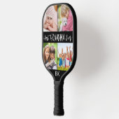 Best Grandma Ever 4 Photo Monogram Uw kleur Pickleball Paddle (Links)