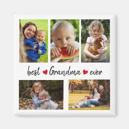 Best Grandma Ever 5 Foto aangepast Magneet