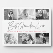Best Grandma Ever 6 Photo Collage Modern Script Fotoplaat (Voorkant)