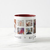 Best Grandma Ever 6 Photo Collage White Mok (Midden)