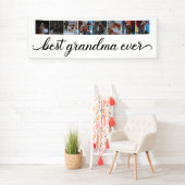 Best Grandma Ever 8 Photo Collage Party Spandoek (Insitu)