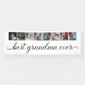 Best Grandma Ever 8 Photo Collage Party Spandoek (Horizontaal)