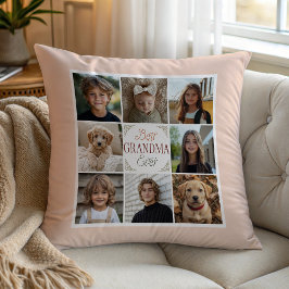 Best Grandma Ever 8 Photo Collage Throw Pillow Kussen