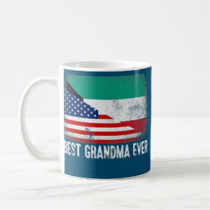 Best Grandma Ever American Koeweit Flag Graphic Koffiemok