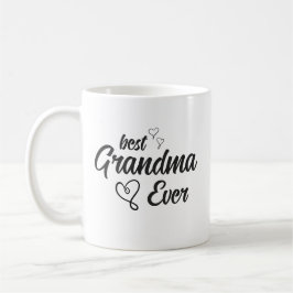 Best Grandma Ever Black & White Typografie Koffiemok