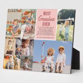 Best Grandma Ever | Collage foto's in kleurenblok Fotoplaat (Zijkant)