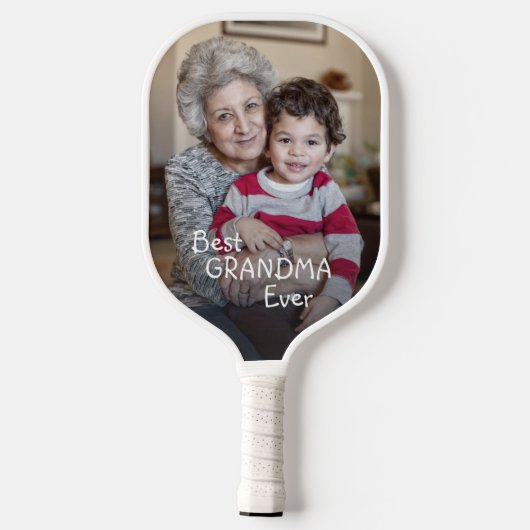 Best Grandma Ever Creëer Uw eigen aangepaste foto  Pickleball Paddle (Achterkant)